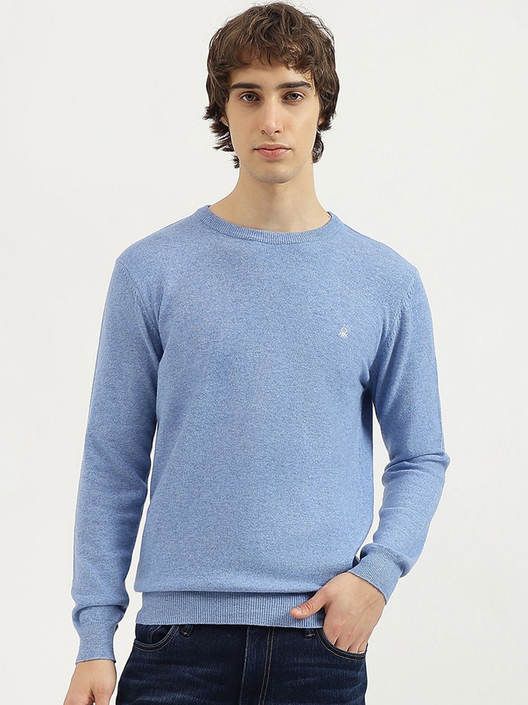 

United Colors of Benetton Men Woollen Pullover, Blue