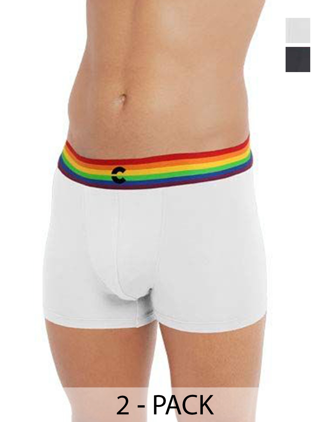 

FREECULTR Pack Of 2 Breathability Trunks, Grey