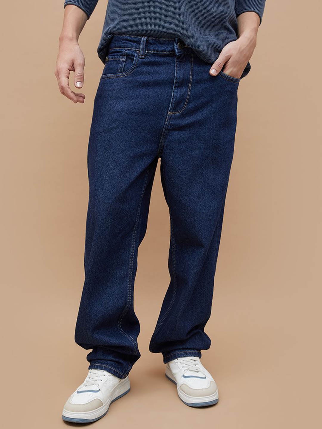 

Forca Men Cotton Mid-Rise Regular Fit Jeans, Blue