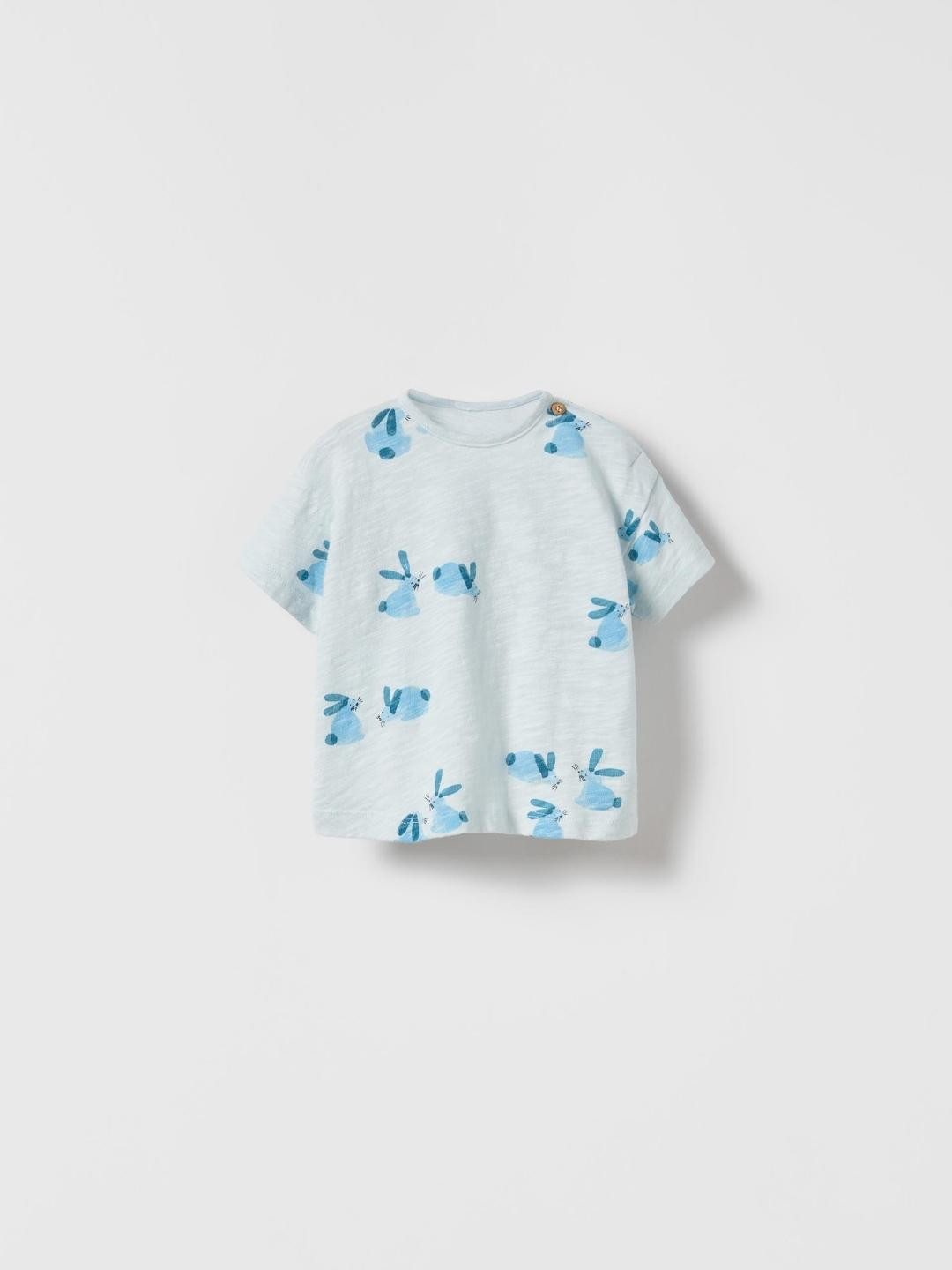 

ZARA Kids-Unisex Blue Tshirts