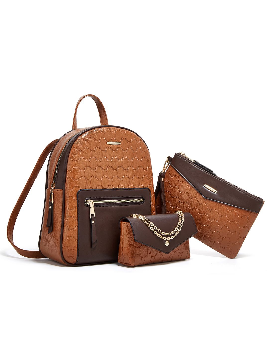 

RAVE Women Colourblocked Backpack, Brown