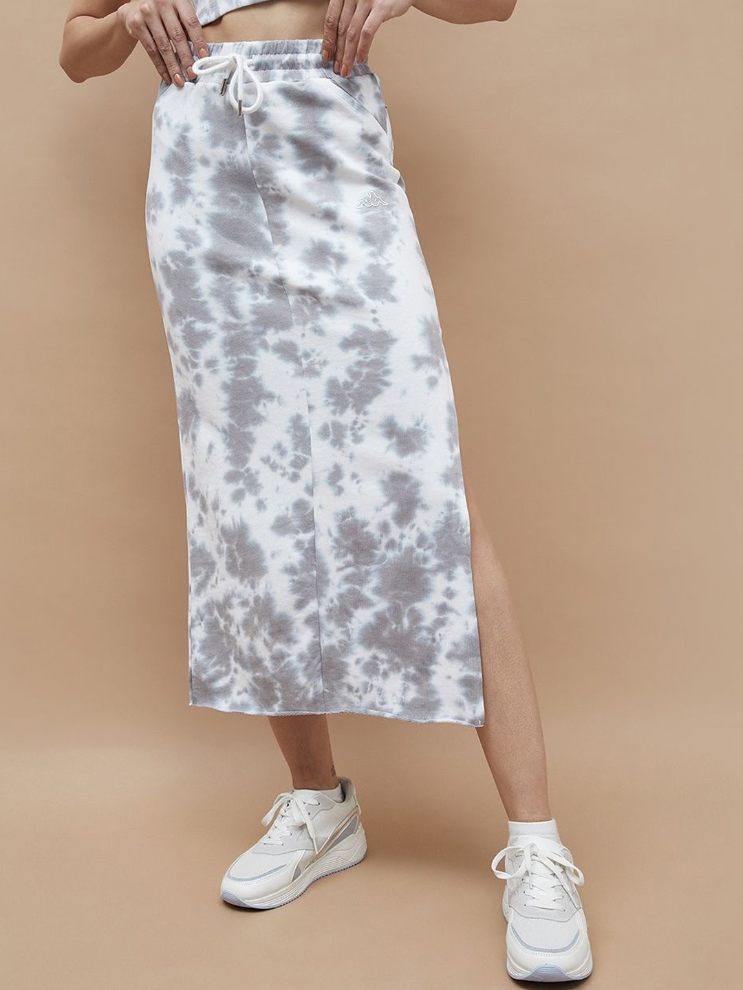 

Kappa Women Printed Pure Cotton Straight Maxi Skirts, Grey