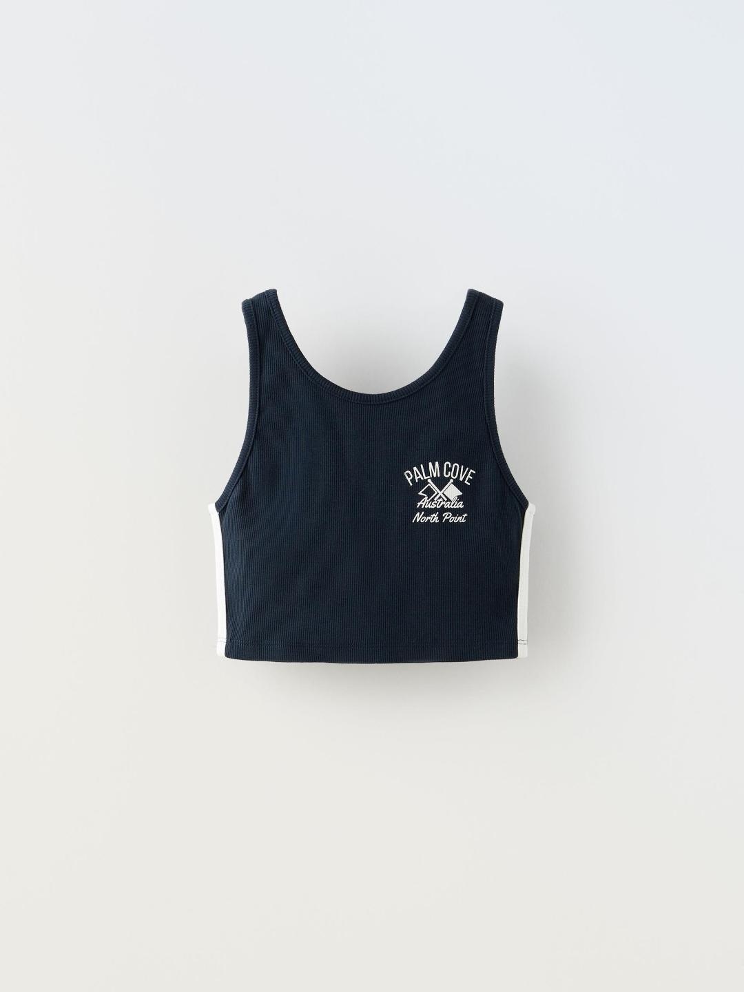 

ZARA Girls Navy Blue Tshirts