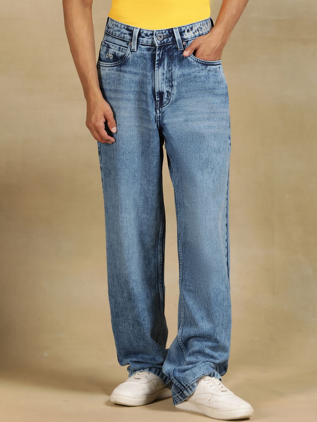 

JADE BLUE Men Mid-Rise Light Fade Cotton Jeans