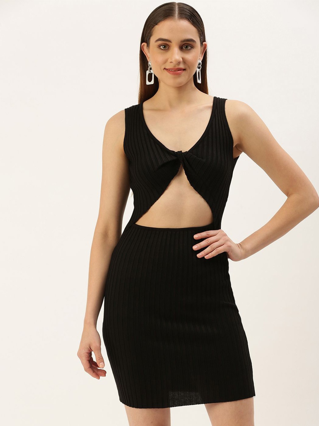 

SHECZZAR Women Bodycon Mini Dress, Black