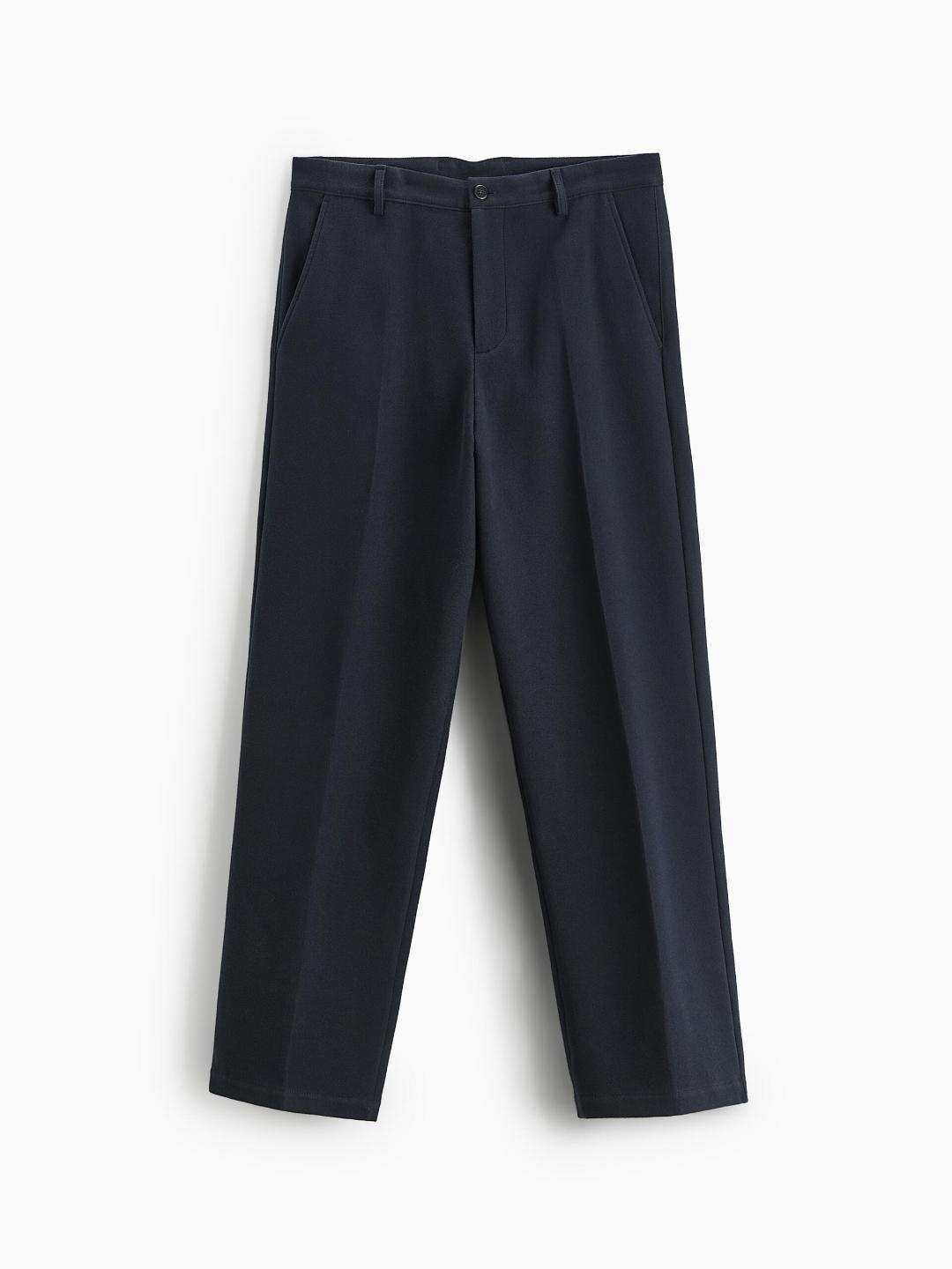 

ZARA Men Navy Blue Trousers