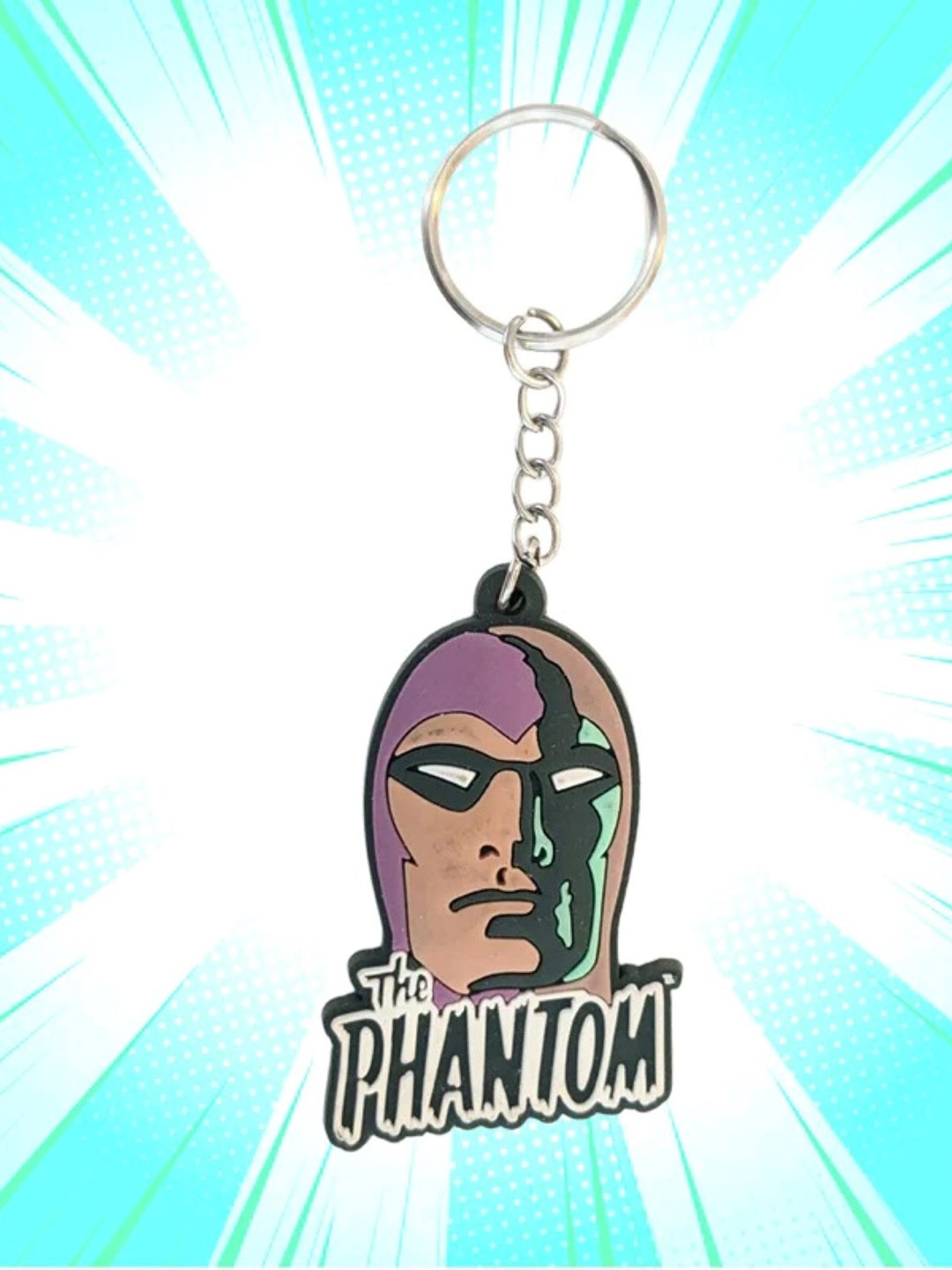 

Entertainment Store Phantom Face Rubber Keychain, Black