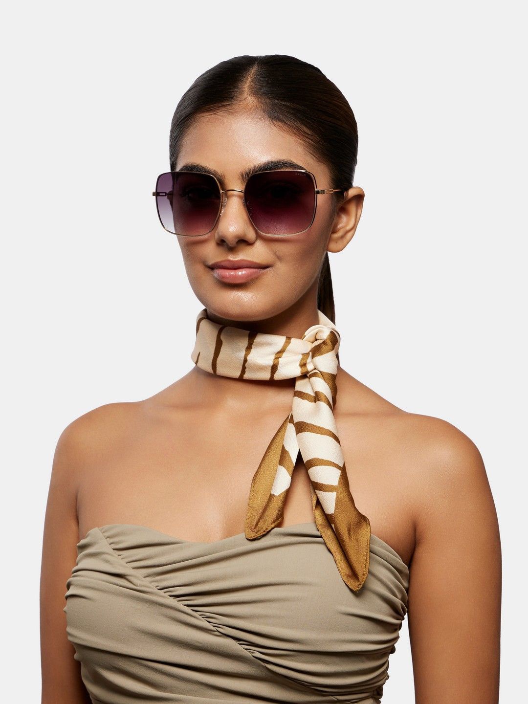 

OPIUM Women Butterfly Sunglasses with UV Protected Lens OP-10269-C01-56-Gold