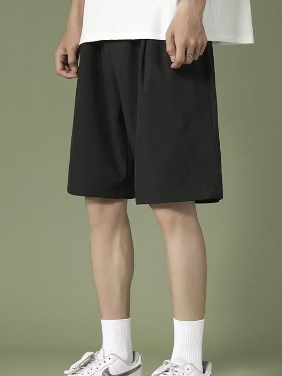 

StyleCast Men Regular Fit Casual Shorts, Black