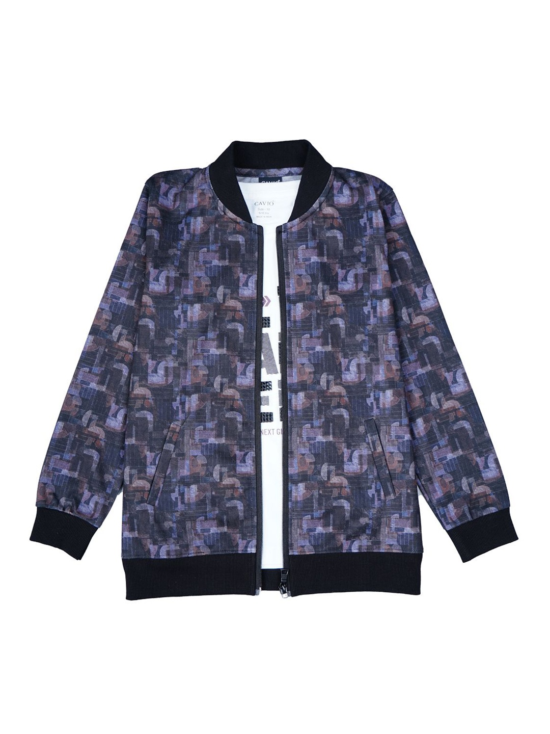 

CAVIO Boys Lightweight Jacket & T-Shirt, Purple