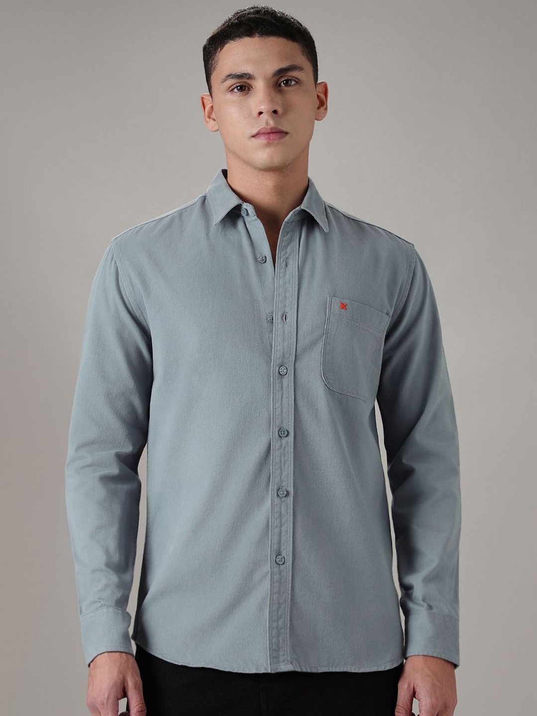 

Banana Club Men Classic Slim Fit Opaque Casual Shirt, Blue