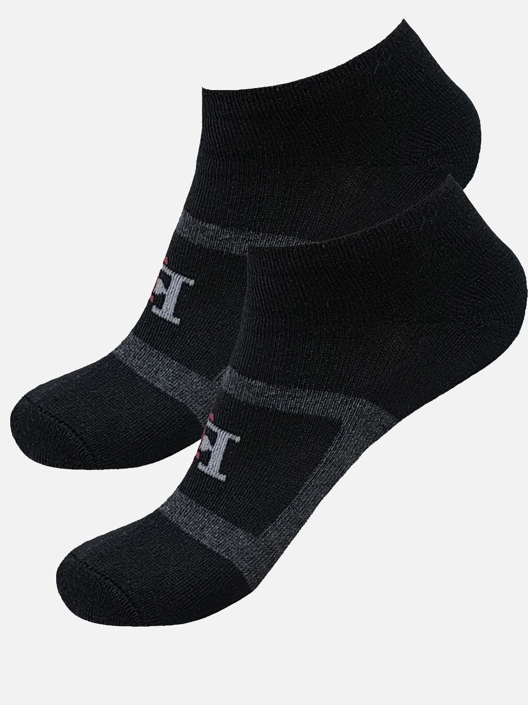 

FIMS Men Printed Ankle-Length Socks, Black