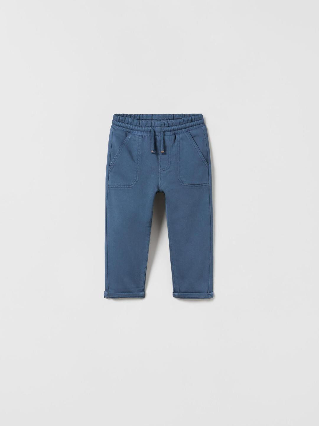 

ZARA Unisex Navy Blue Trousers