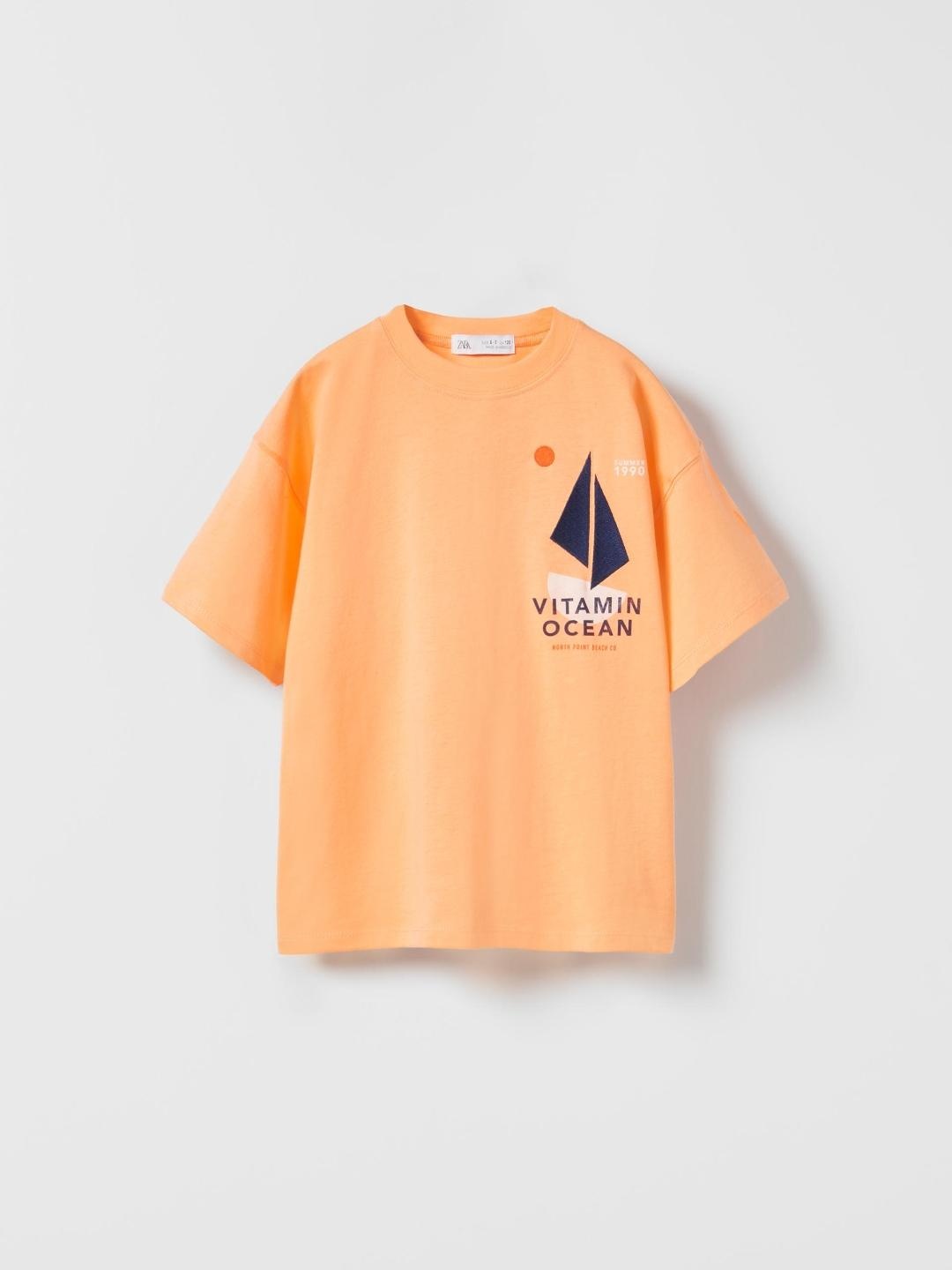 

ZARA Boys Orange Tshirts