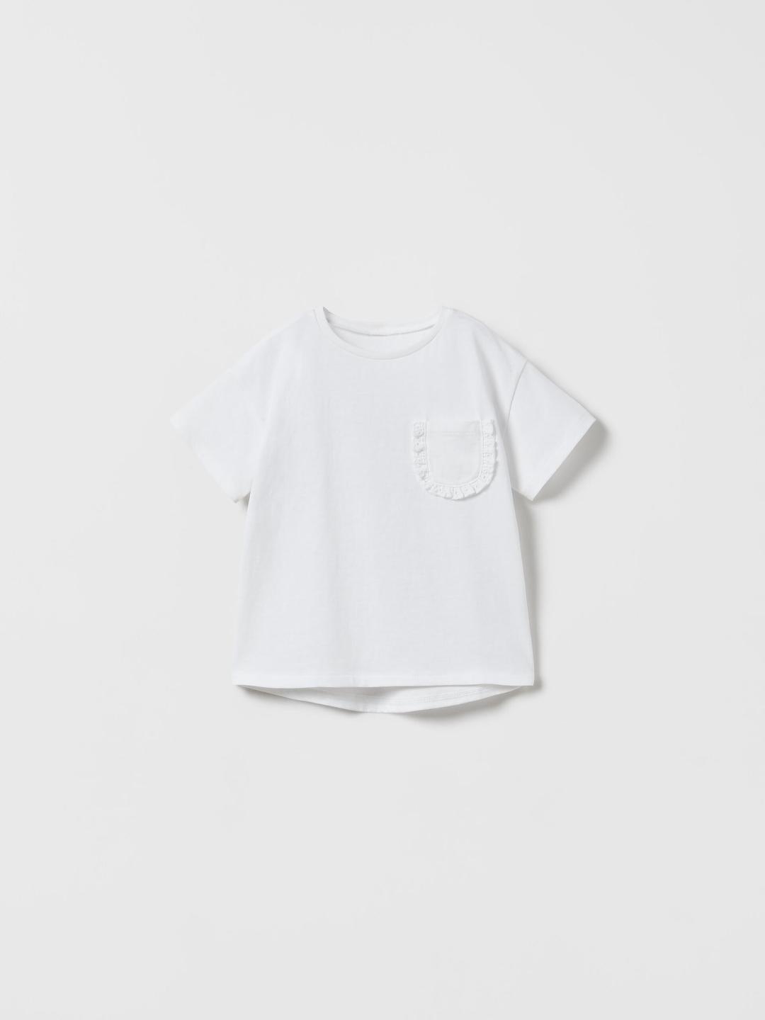 

ZARA Kids-Unisex White Tshirts
