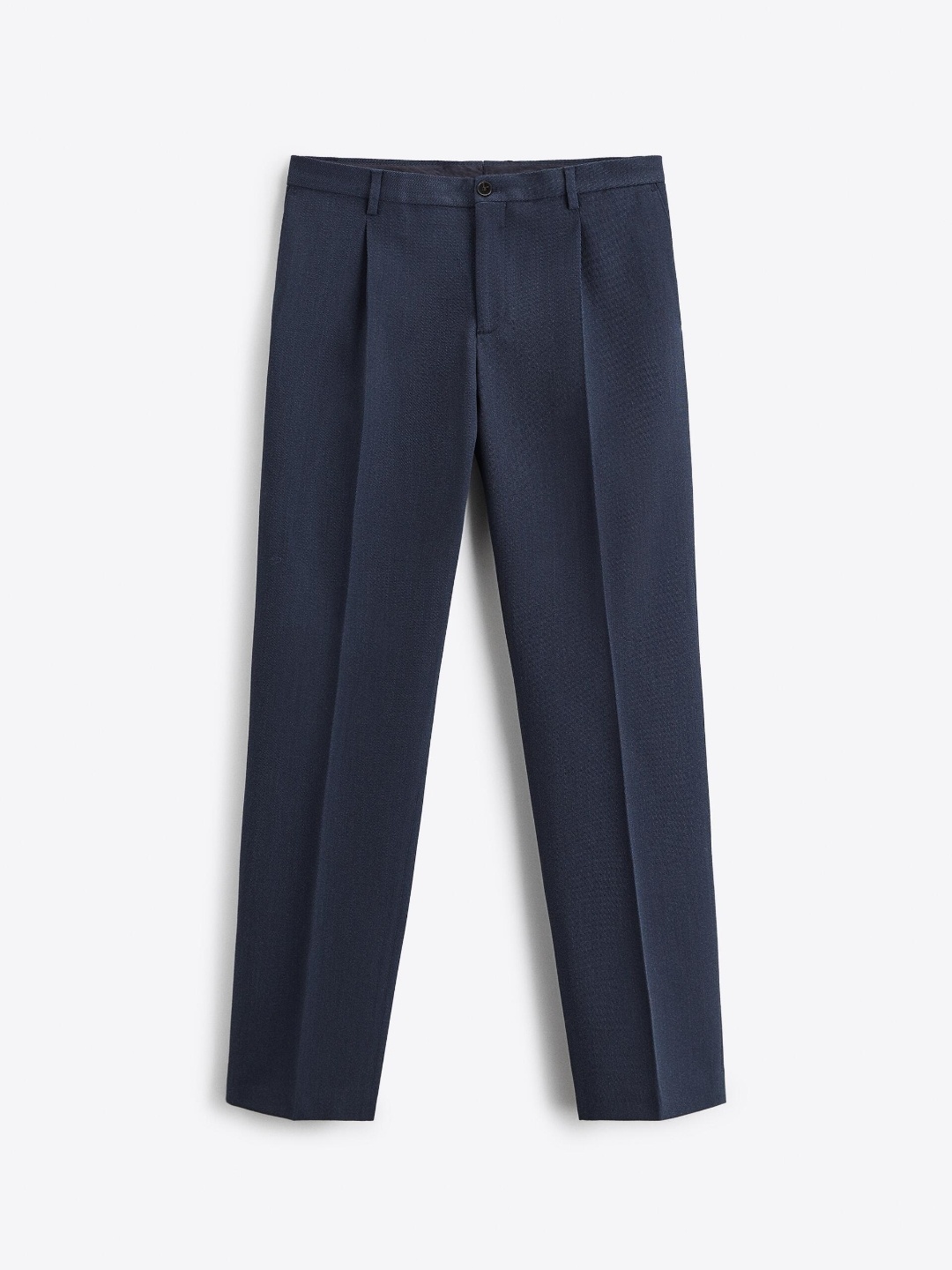 

ZARA Men Navy Blue Trousers