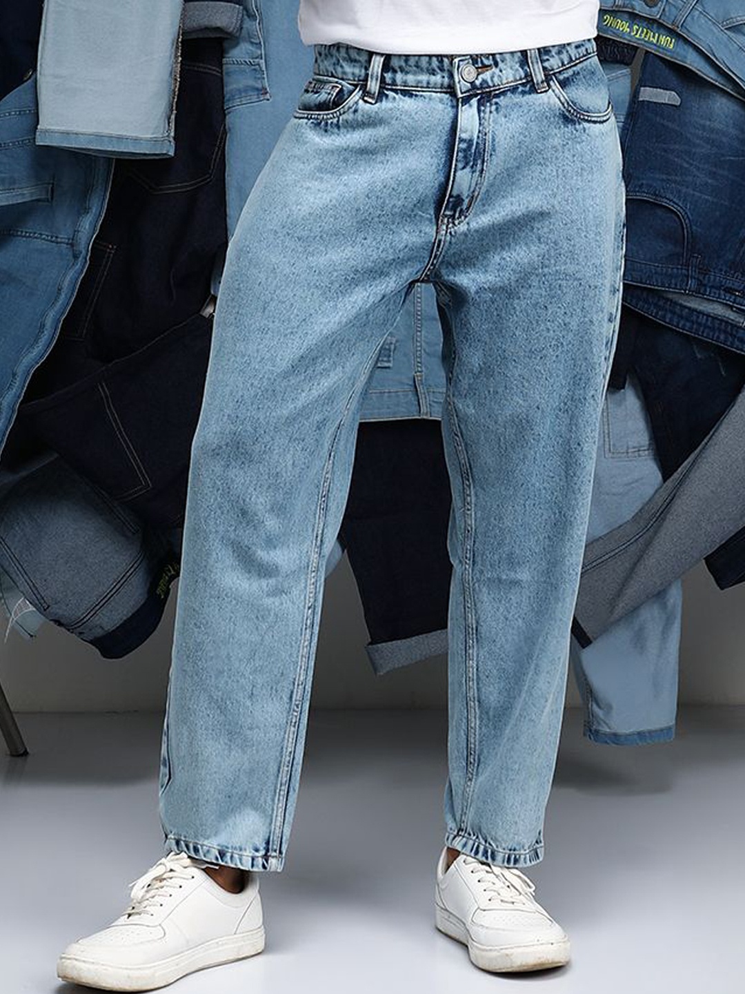 

Campus Sutra Men Comfort Heavy Fade Stretchable Jeans, Blue
