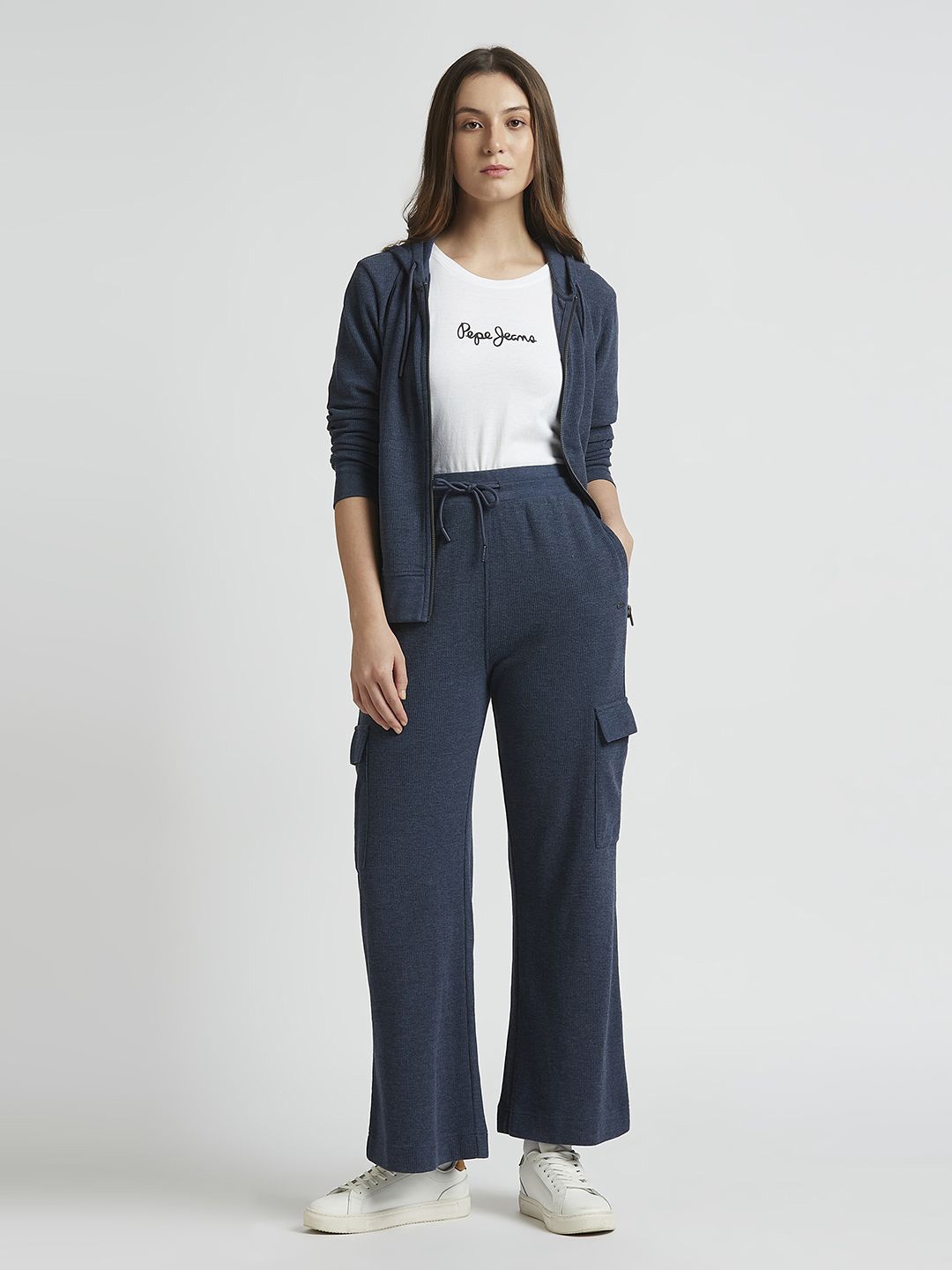 

Pepe Jeans Women Hooded Front-Open Sweatshirt, Blue
