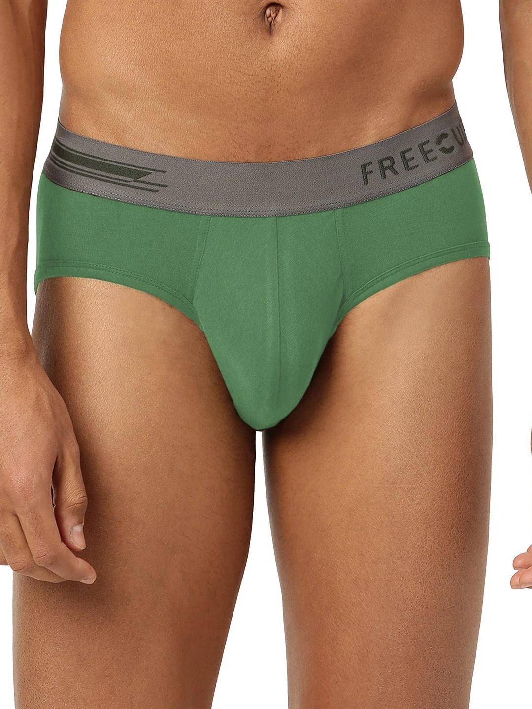 

FREECULTR Men Anti Bacterial Micromodal Basic Briefs, Green