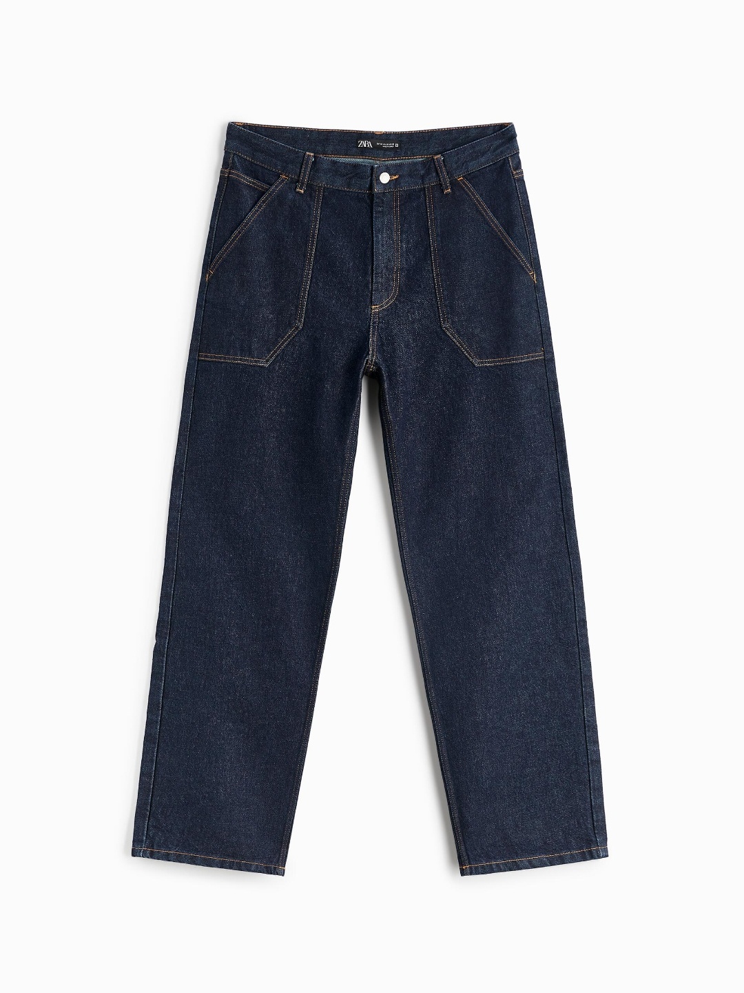 

ZARA Men Navy Blue Trousers