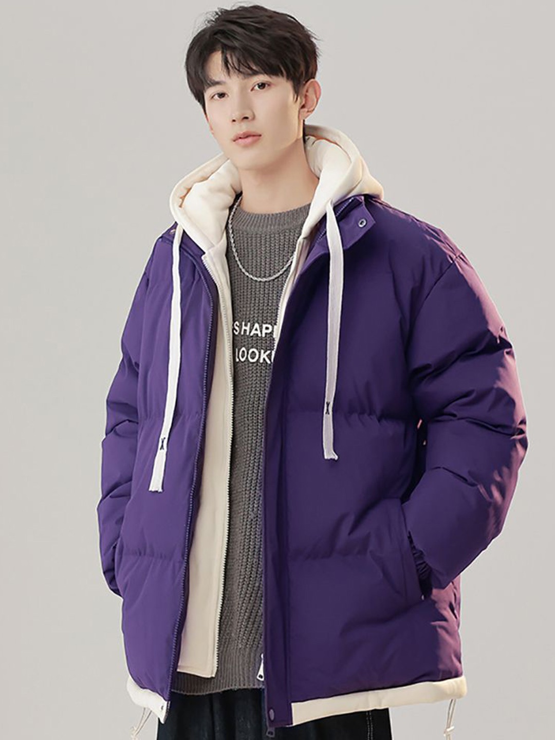 

StyleCast x Revolte Men Parka Coats, Purple