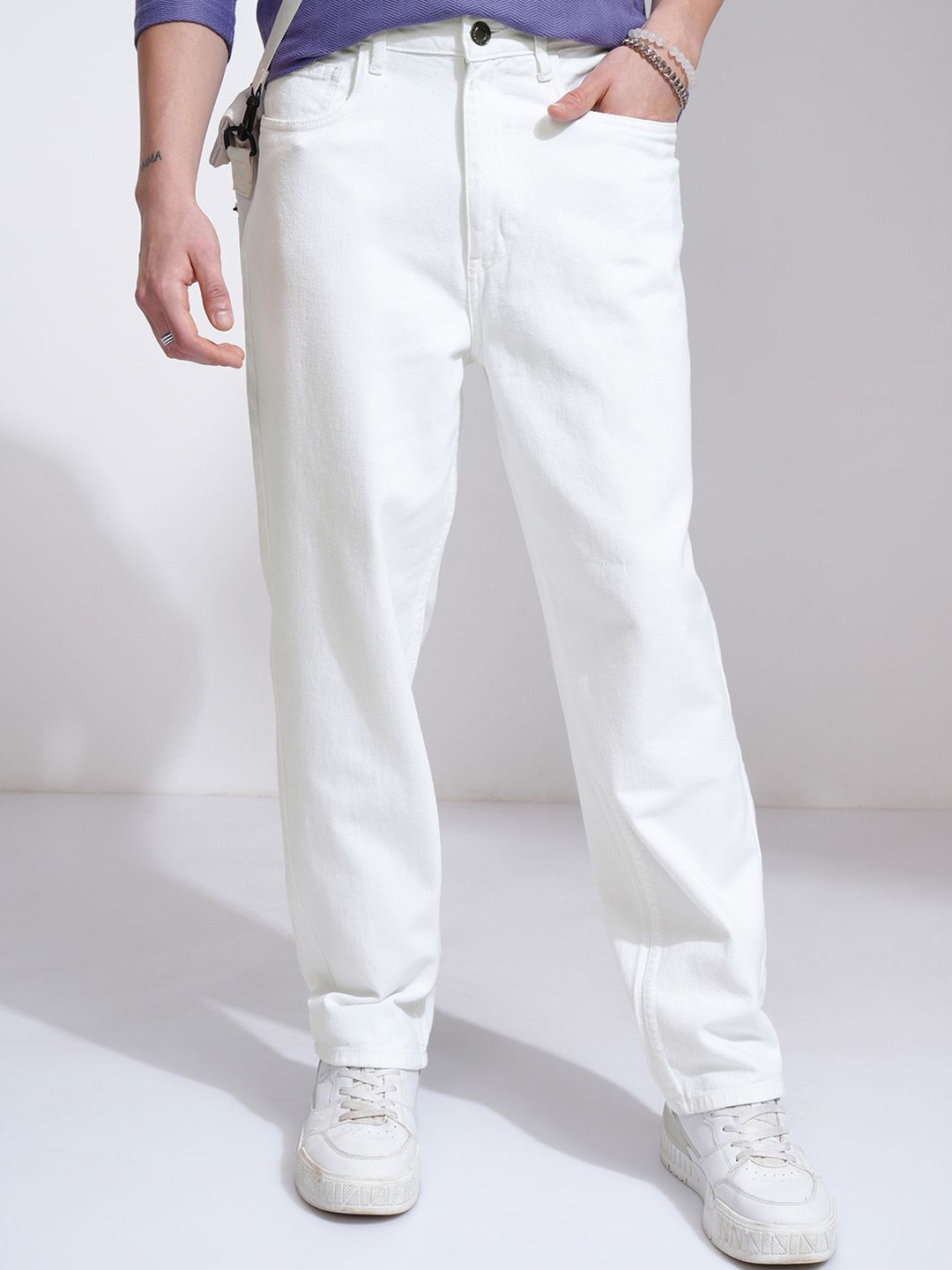 

HIGHLANDER Men Mid-Rise Regular Fit Jeans, White