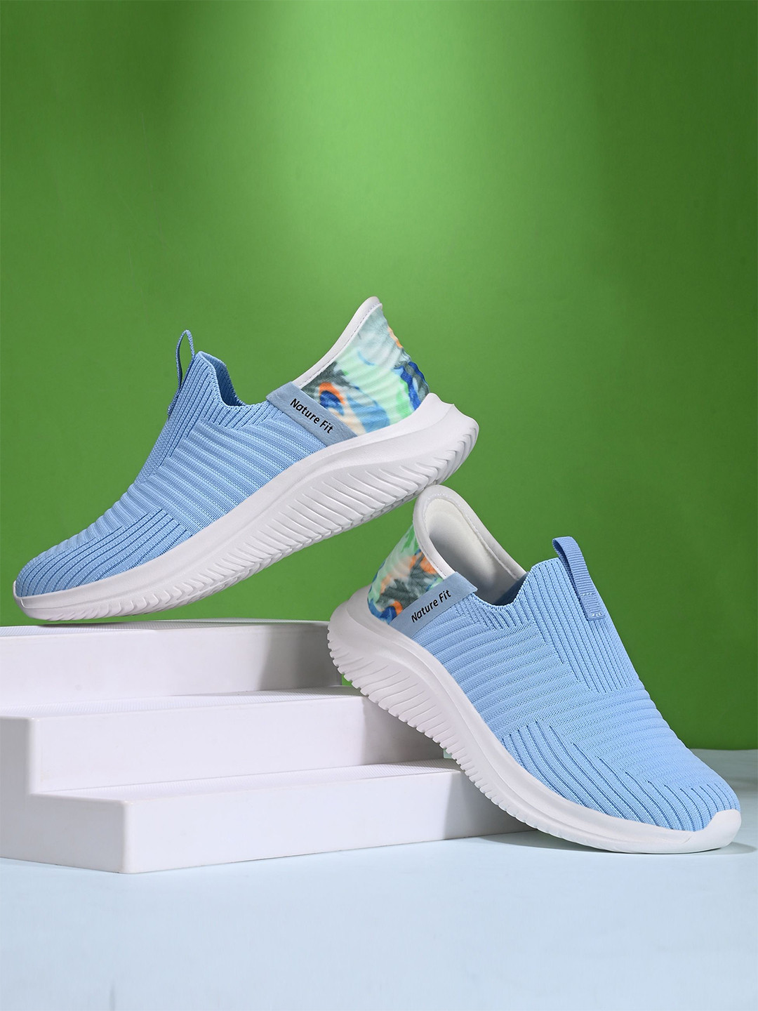 

Nature Fit Women Slip-On Walking Shoes, Blue