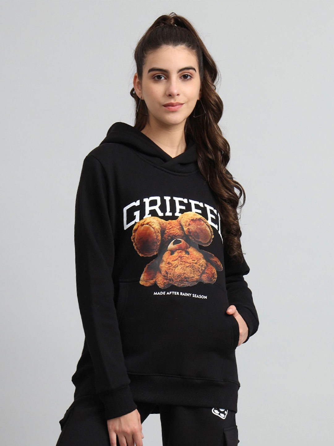 

GRIFFEL Women Long Sleeves Pullover Sweatshirt, Black