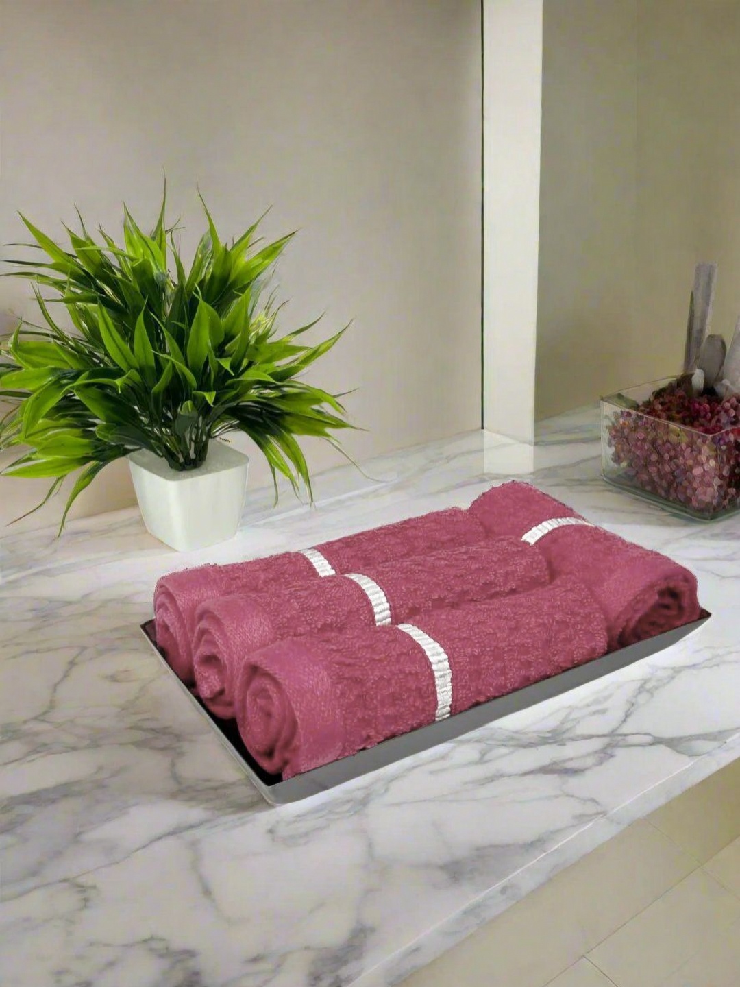 

BIANCA 4-Pcs Pink Pure Cotton 500 GSM Face Towels