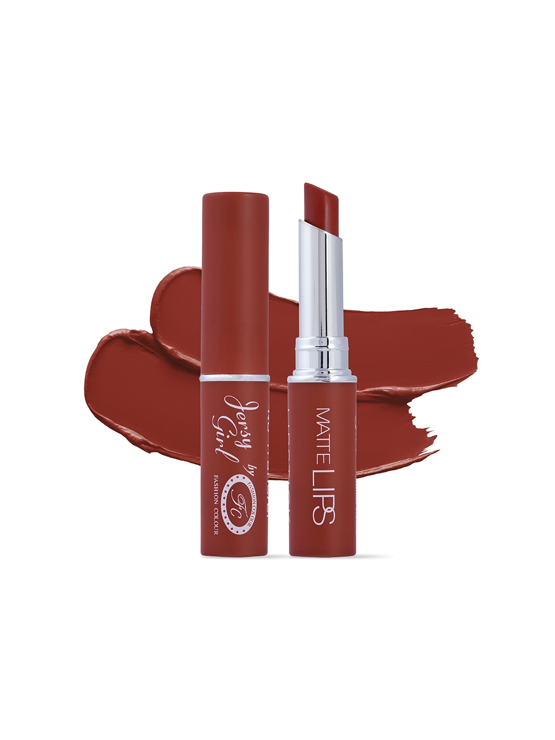 

Fashion Colour Jersy Girl Kiss Proof No Transfer Matte Lipstick - Red Iron 06, Rust