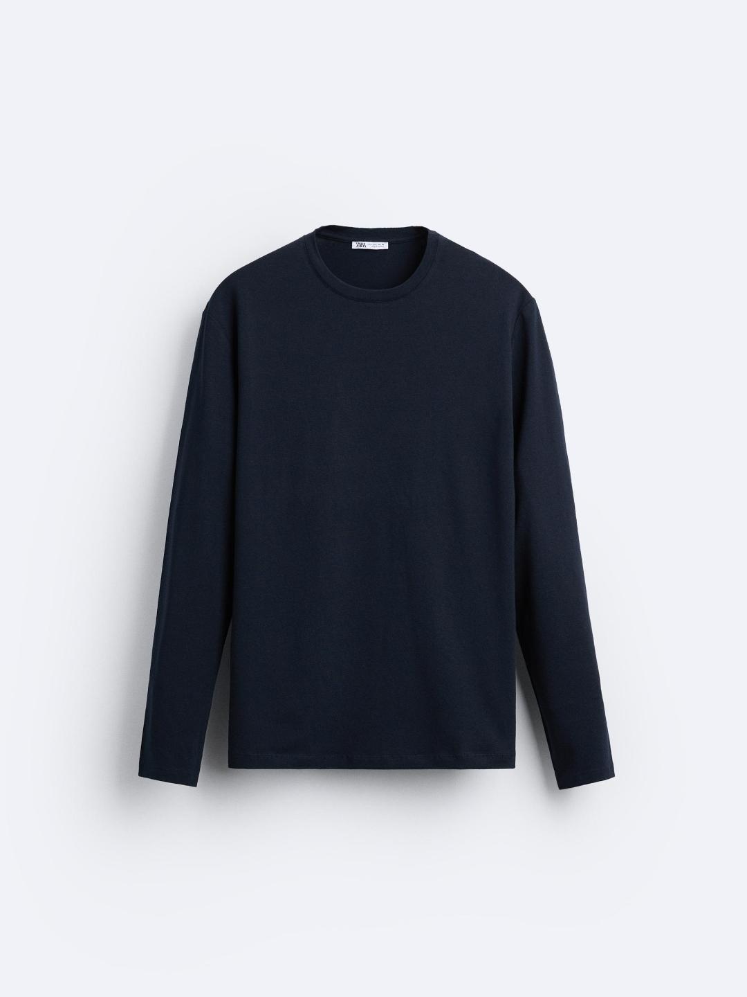 

ZARA Men Navy Blue Tshirts