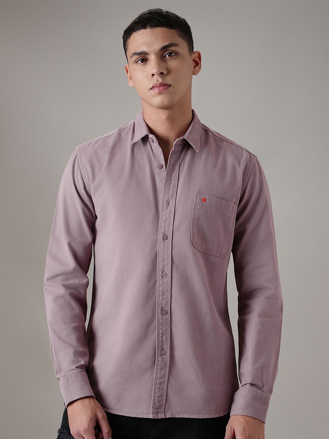 

Banana Club Men Classic Slim Fit Opaque Casual Shirt, Lavender