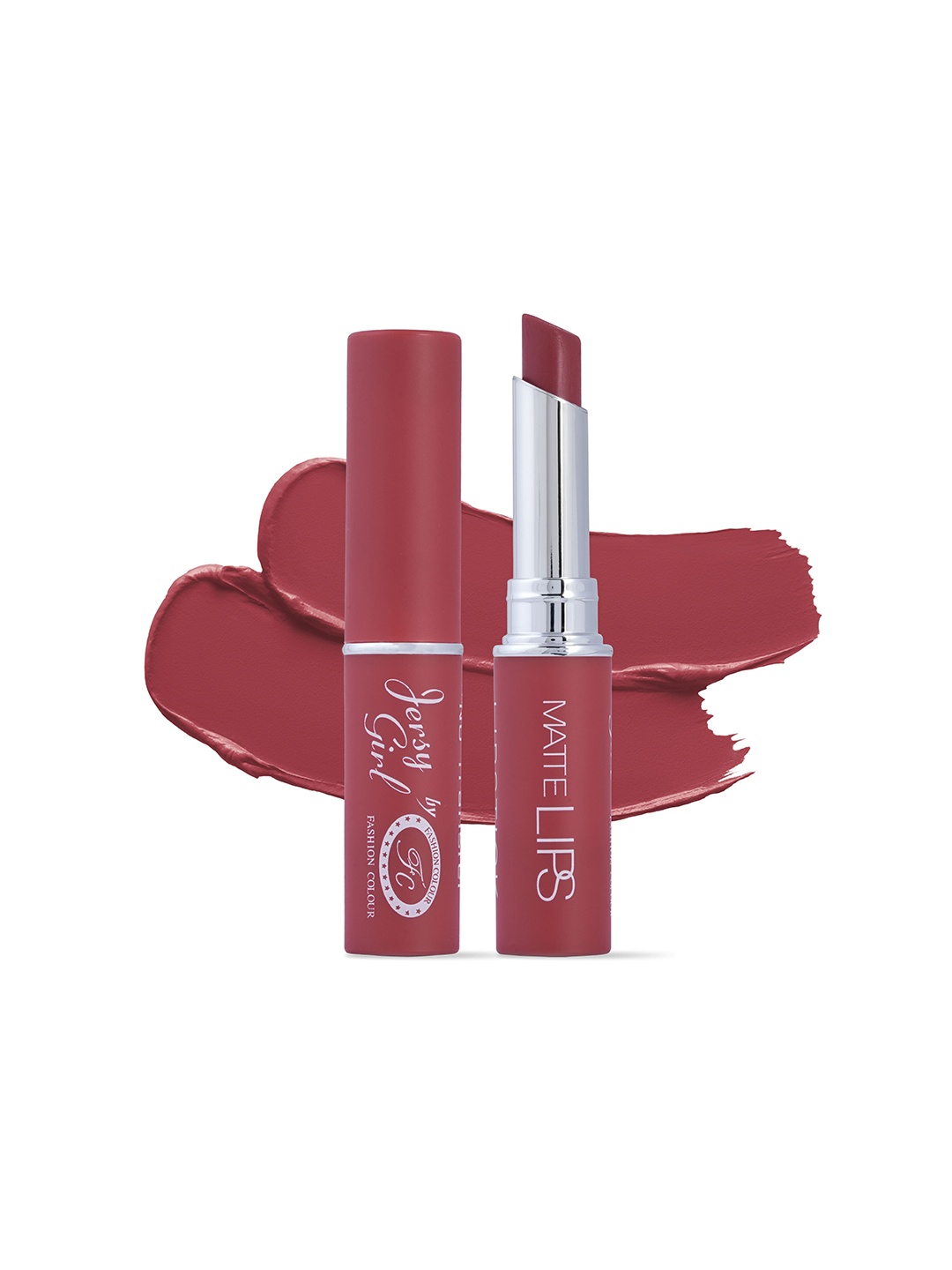 

Fashion Colour Jersy Girl Kiss Proof No Transfer Matte Lipstick - Berry Haute 13, Red