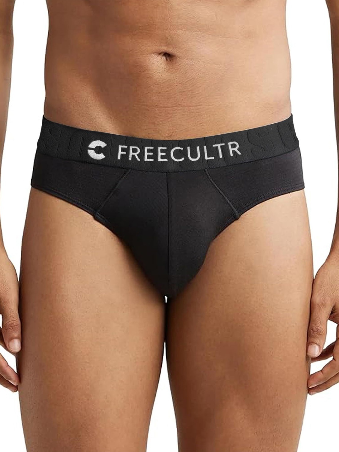 

FREECULTR Men Anti Bacterial Micromodal Basic Briefs, Black