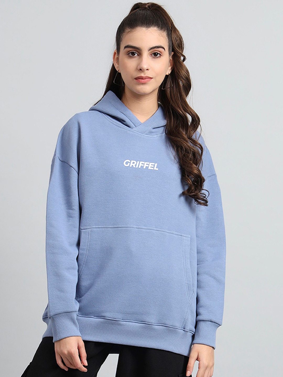 

GRIFFEL Women Pullover Hooded Sweatshirt, Blue