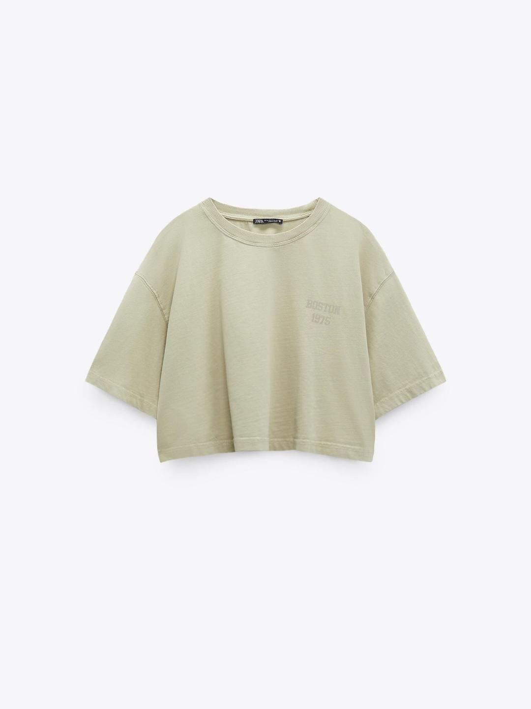 

ZARA Women Khaki Tshirts