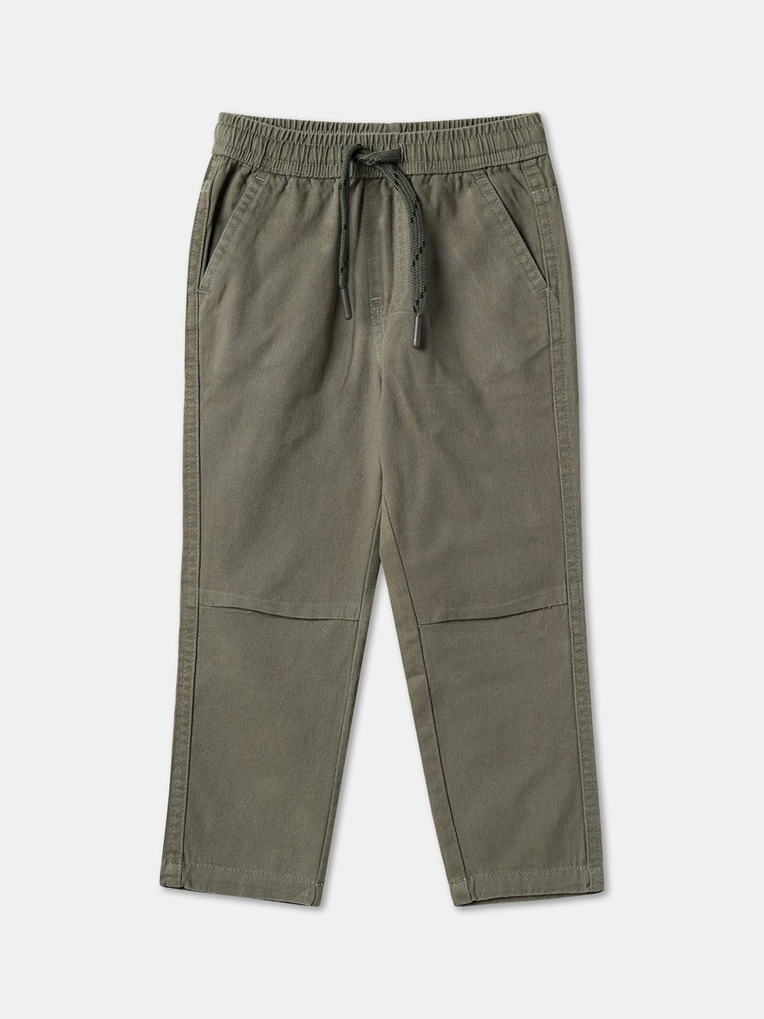 

R&B Boys Cotton Mid-Rise Regular Trousers, Olive