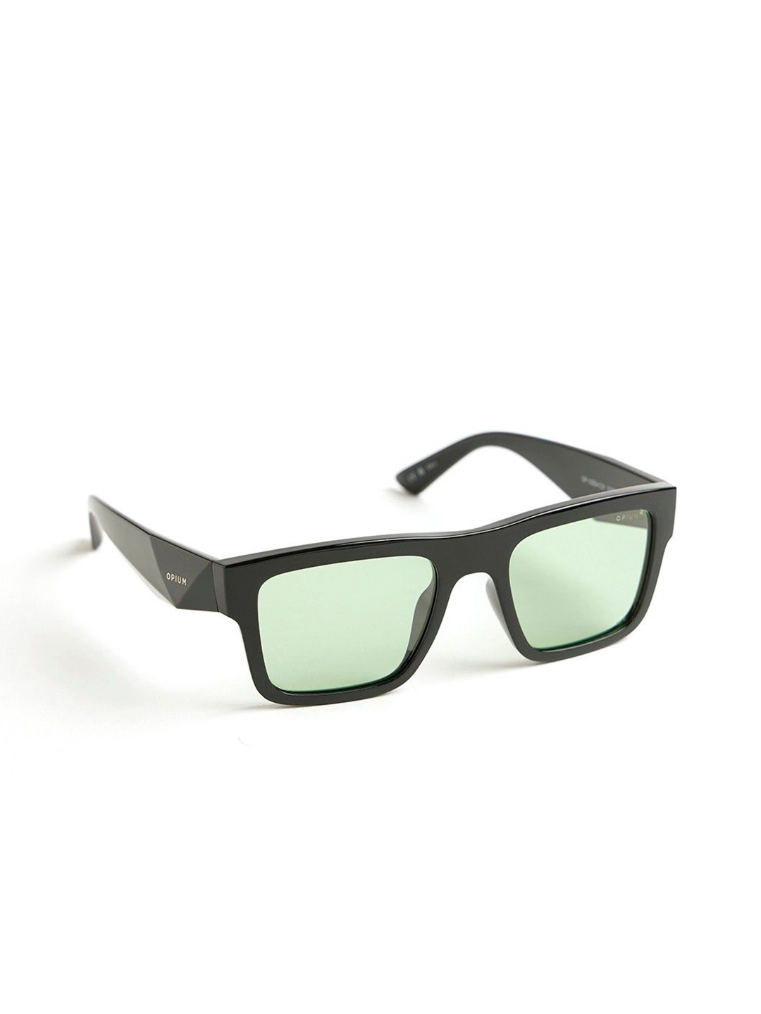 

OPIUM Men Rectangle Sunglasses with Polarised and UV Protected Lens, Black