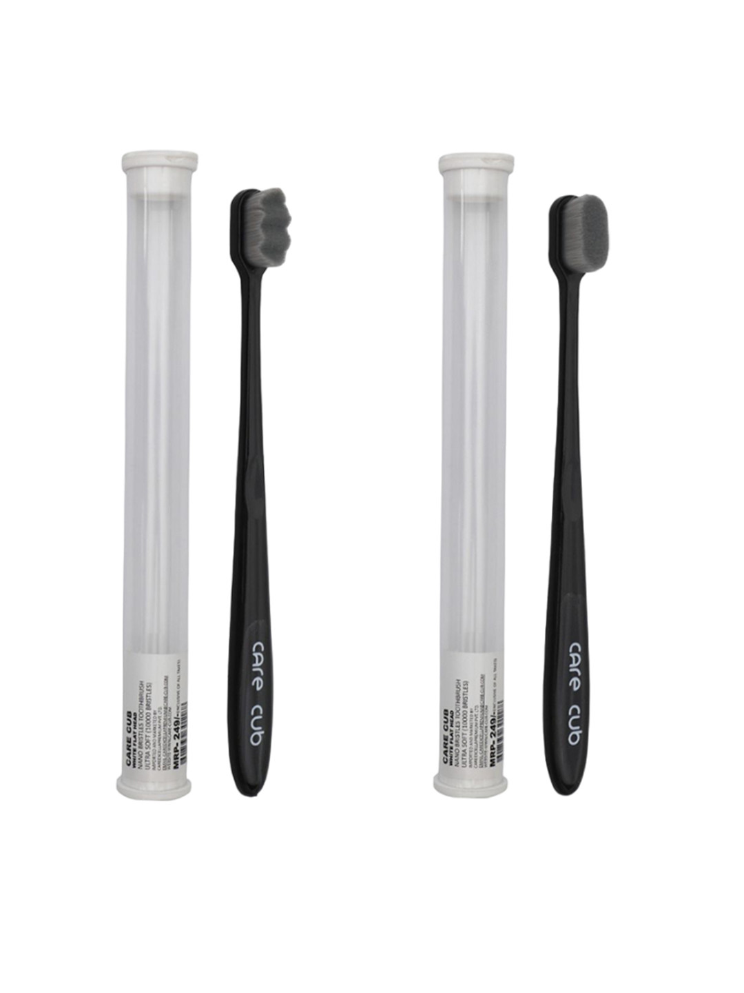 

CARE CUB Set Of 2 Zig Zag Ultra Soft Nano Sensitive Teeth Toothbrush - Black