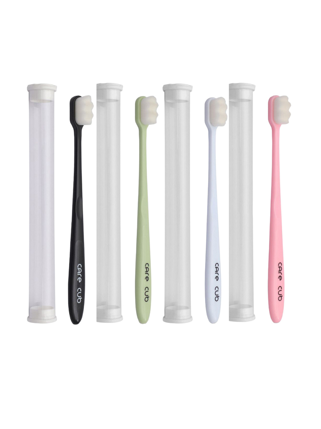 

CARE CUB Set Of 4 ZigZag Ultra Soft Nano 10,000 Bristles Oral Toothbrush, Black