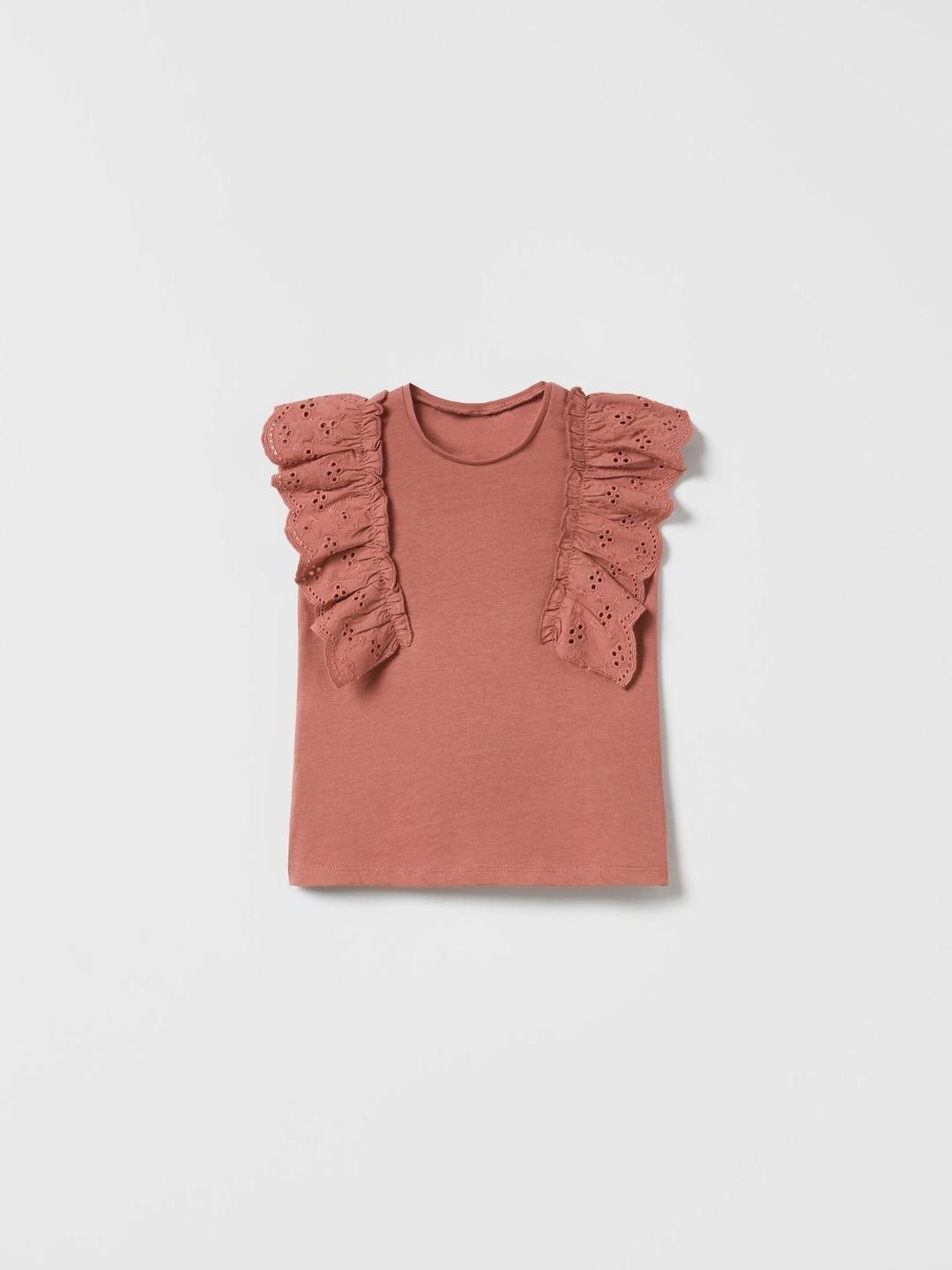 

ZARA Kids-Unisex Brown Tshirts