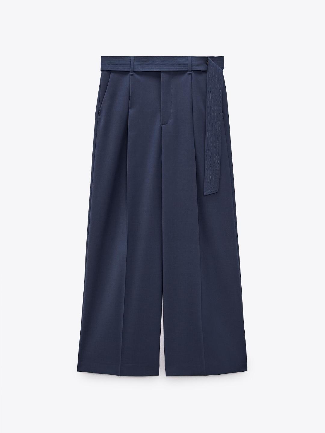 

ZARA Women Navy Blue Trousers