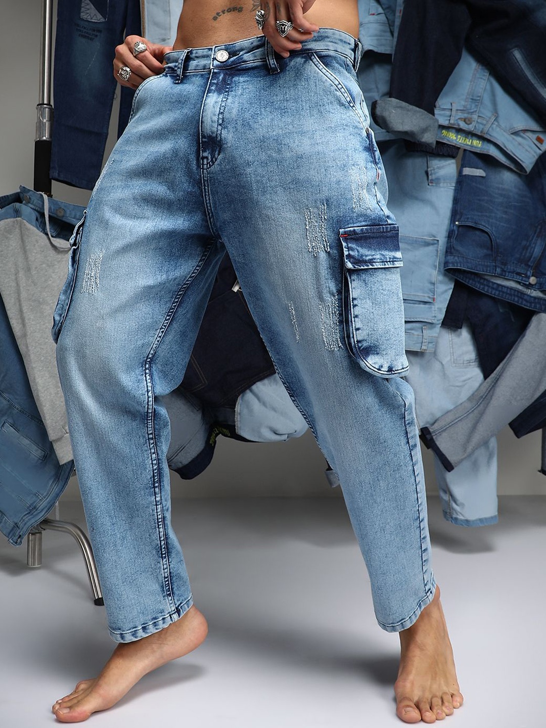 

Campus Sutra Men Comfort Cotton Stretchable Regular Fit Jeans, Blue
