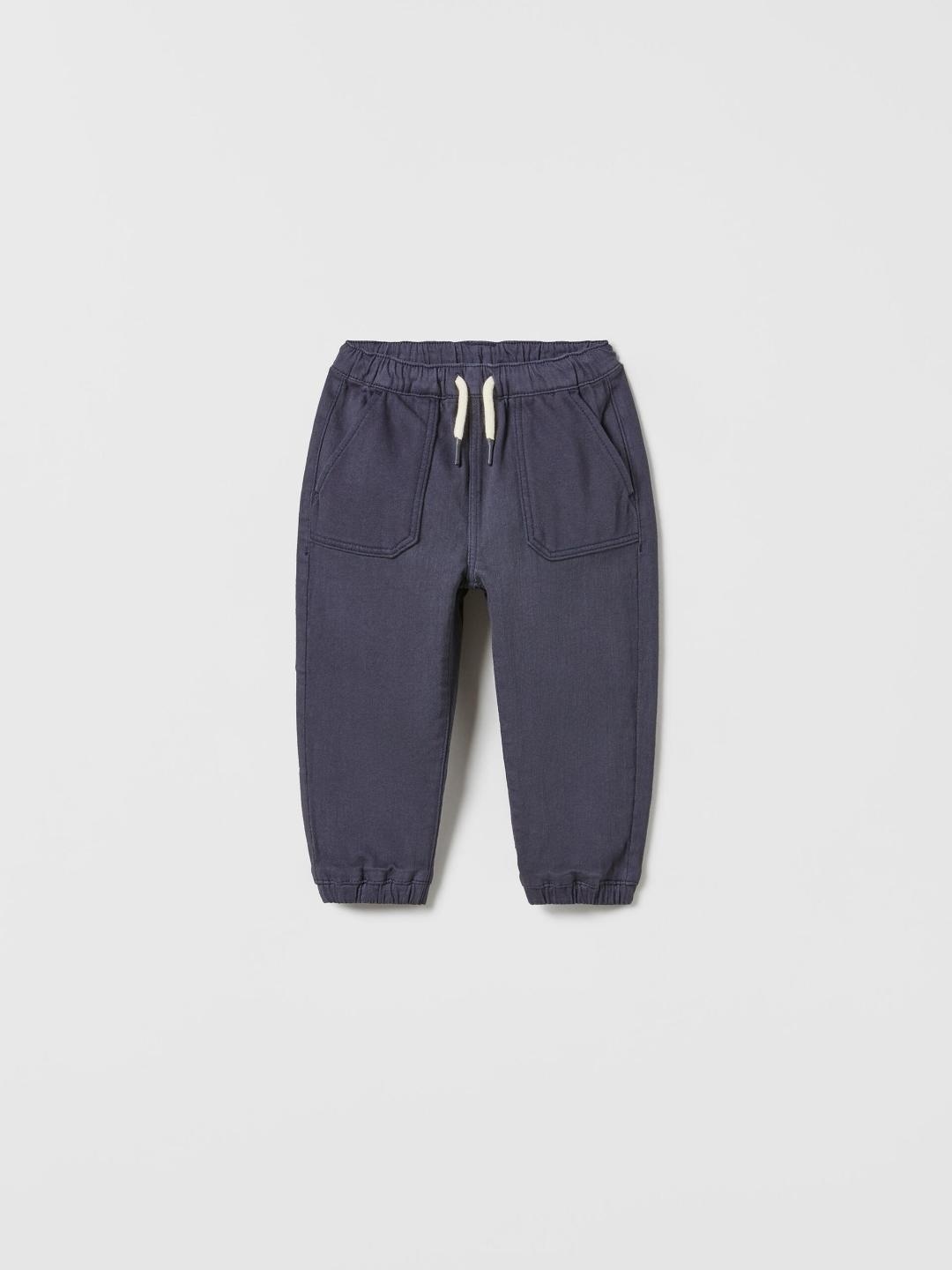 

ZARA Unisex Navy Blue Trousers