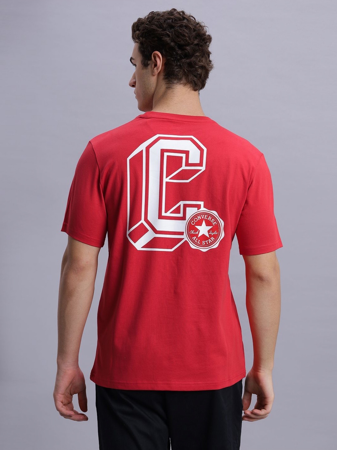 

Converse Men C Graphic Red T-Shirt