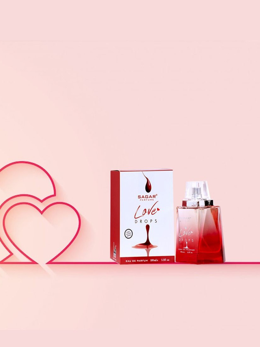 

SAGAR PERFUMERY Set Of 2 Love Drop & Beyond Heart Eau De Parfum- 100 ml Each, White