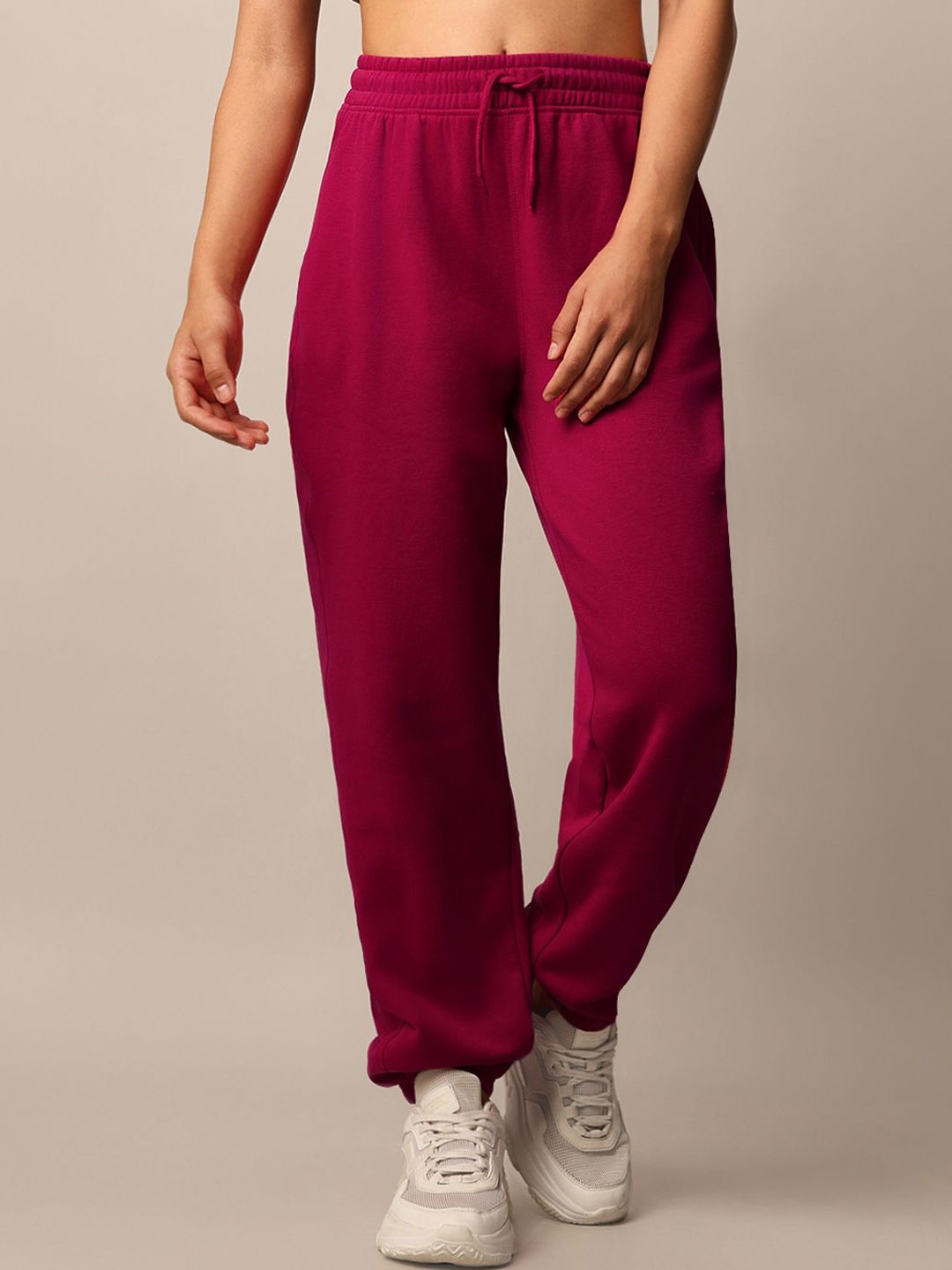 

ONLY Women Cotton Regular Fit Joggers Trousers, Maroon