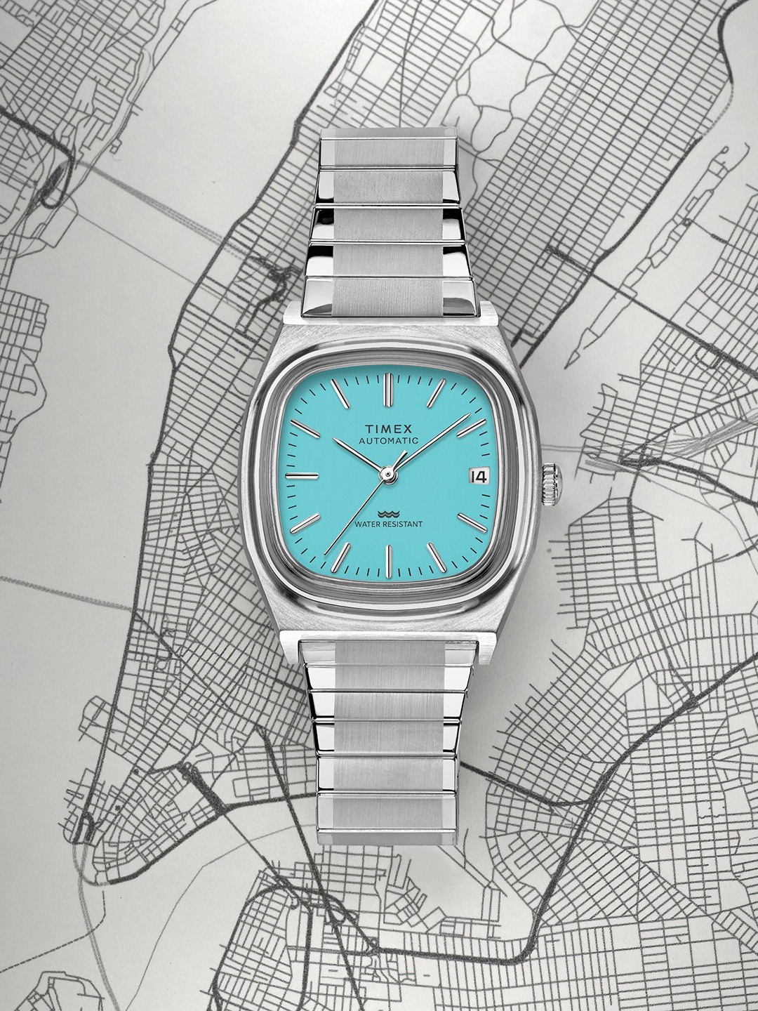 

Timex Men Dial & Stainless Steel Straps Analogue Automatic Motion Powered Watch, Blue