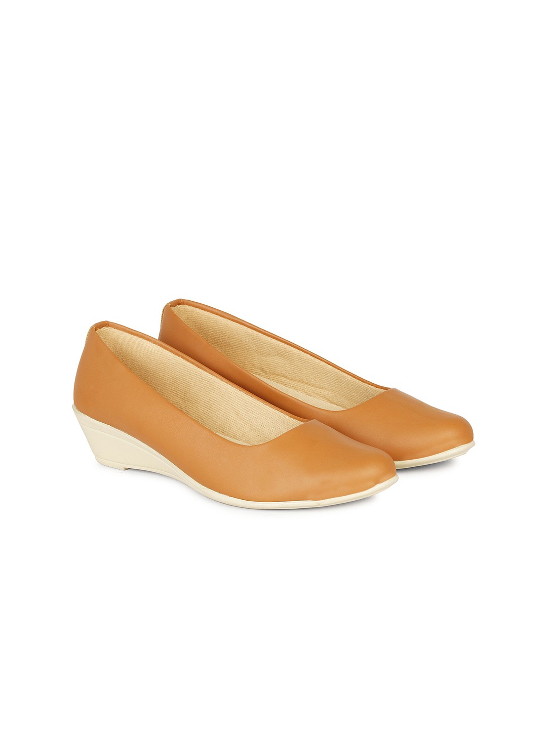 

FOOTSHEZ Women Round Toe Wedge Heel, Yellow