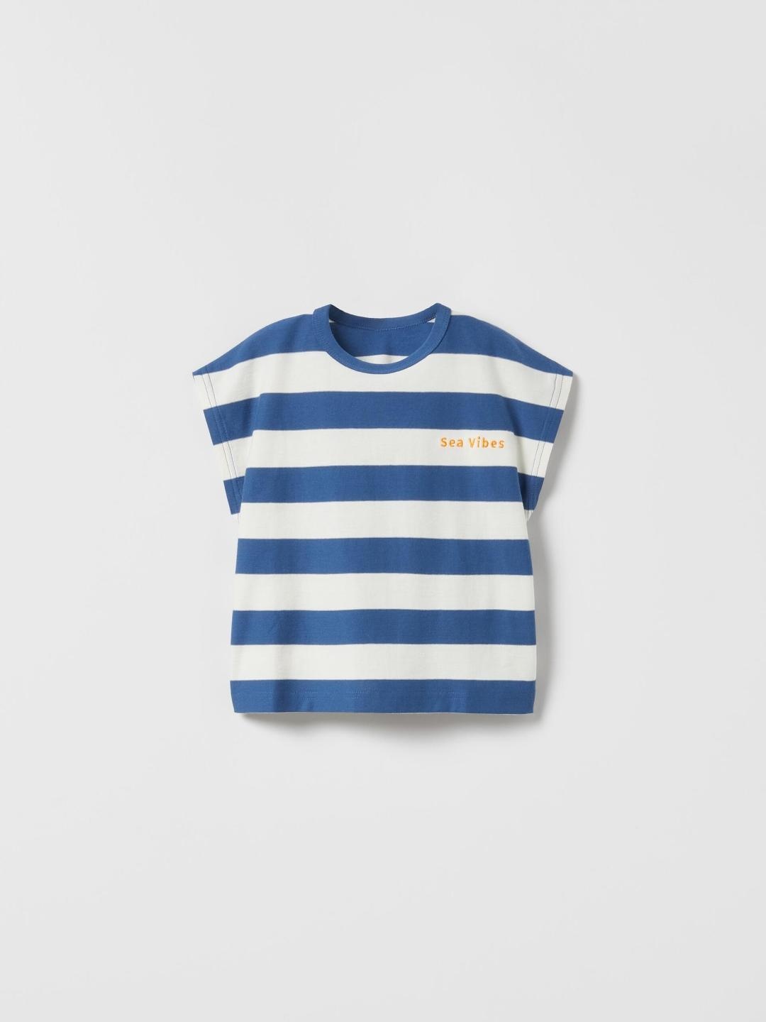 

ZARA Kids-Unisex Blue Tshirts